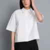 Camisas de calções de manga curta em algodão de alta qualidade