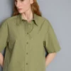 Camisas de calções de manga curta em algodão de alta qualidade