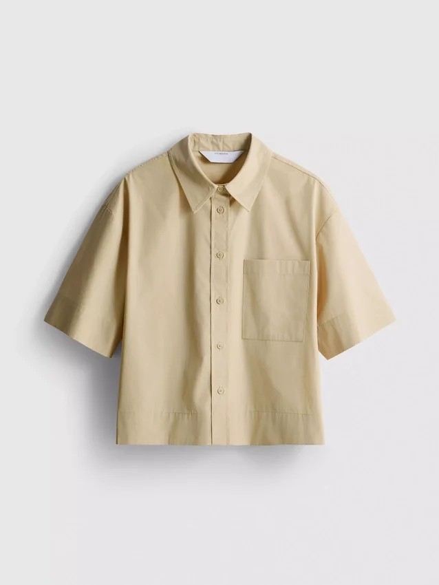 Camisas de calções de manga curta em algodão de alta qualidade