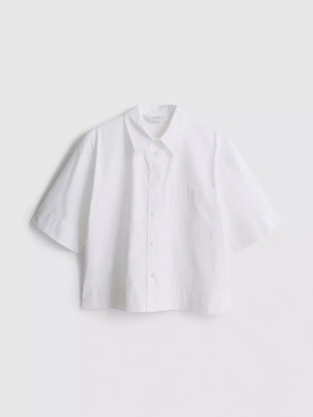 Camisas de calções de manga curta em algodão de alta qualidade