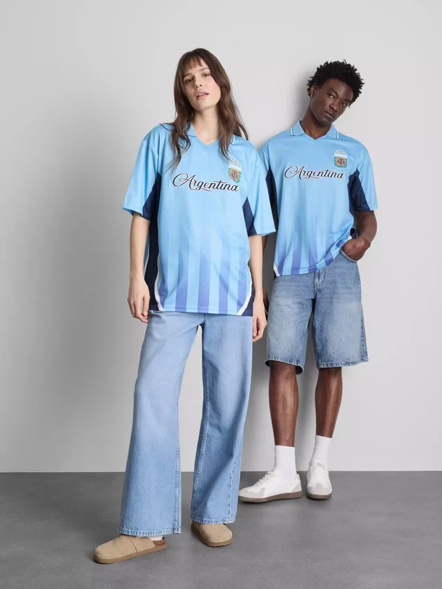 Camisas de malha de manga curta da Argentina