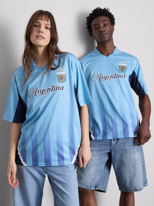 Camisas de malha de manga curta da Argentina