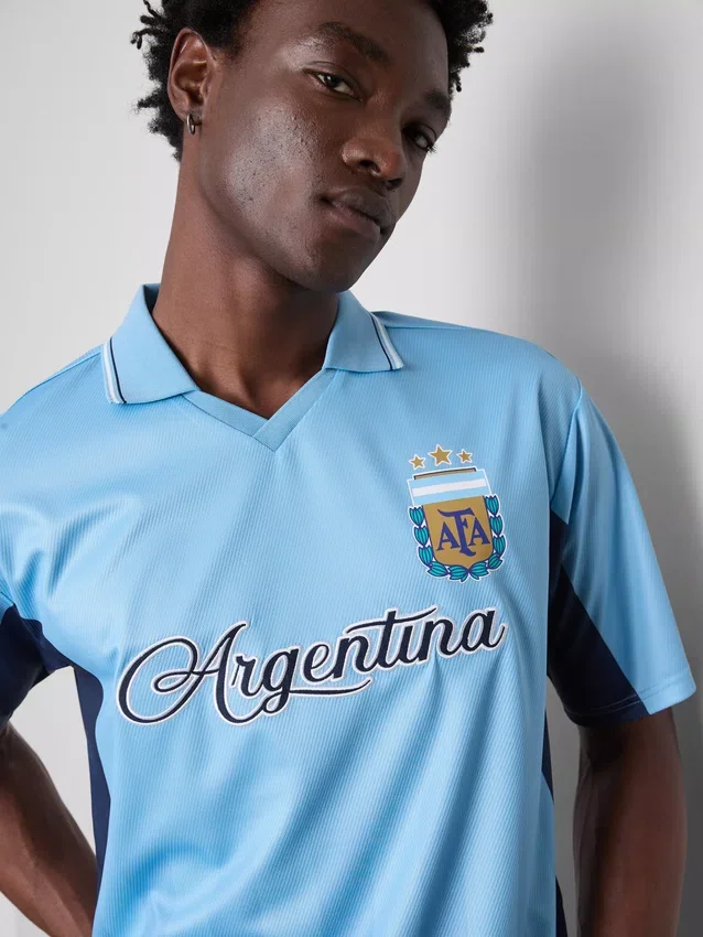 Camisas de malha de manga curta da Argentina