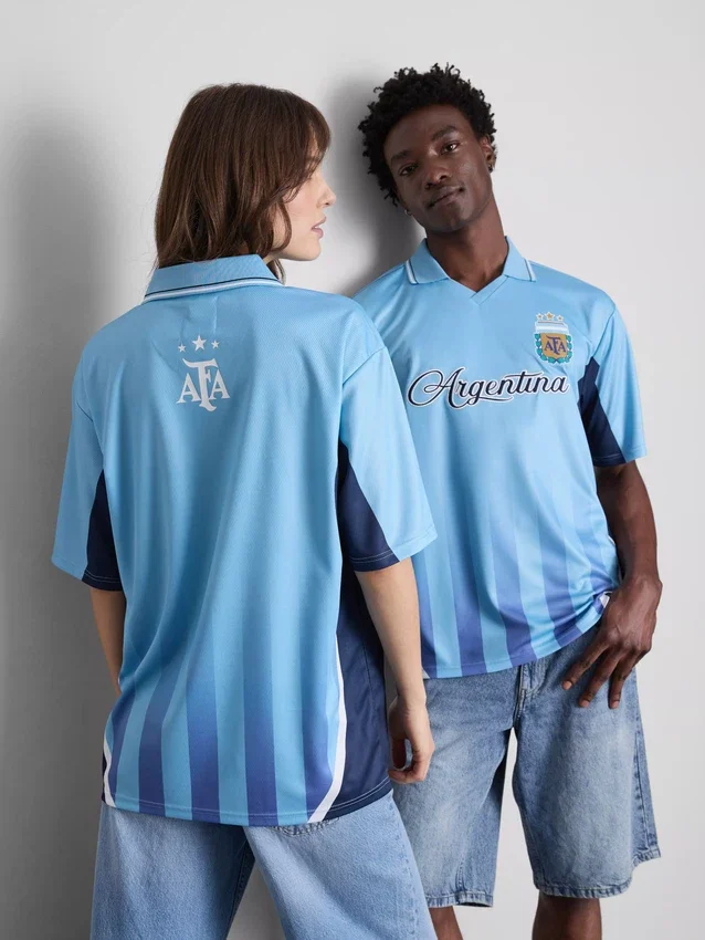 Camisas de malha de manga curta da Argentina