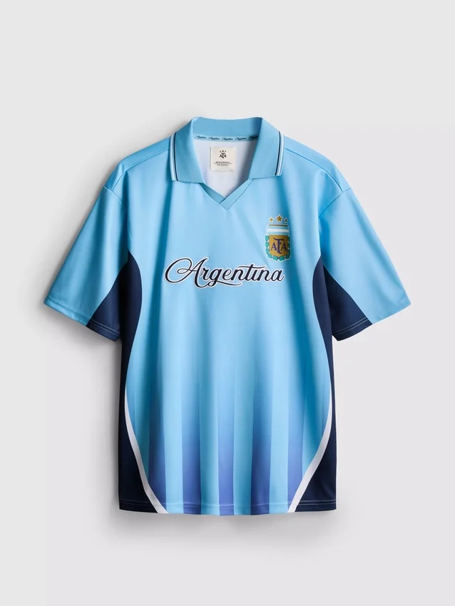 Camisas de malha de manga curta da Argentina