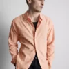 Camisas de manga comprida em mistura de linho