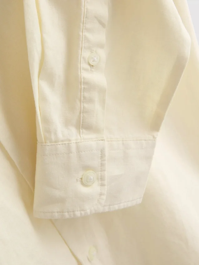 Camisas de manga comprida em mistura de linho