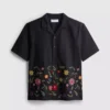 Camisas de manga curta bordadas