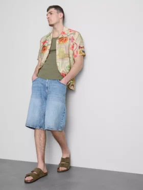 Camisas de manga curta com botões «Tropical Postcard»