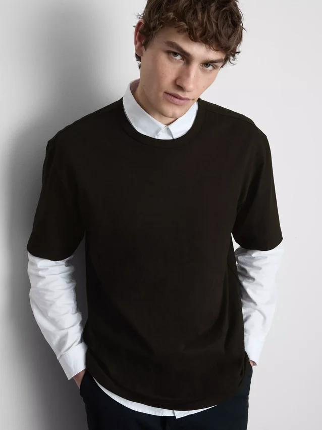Camisas de manga curta com corte descontraído