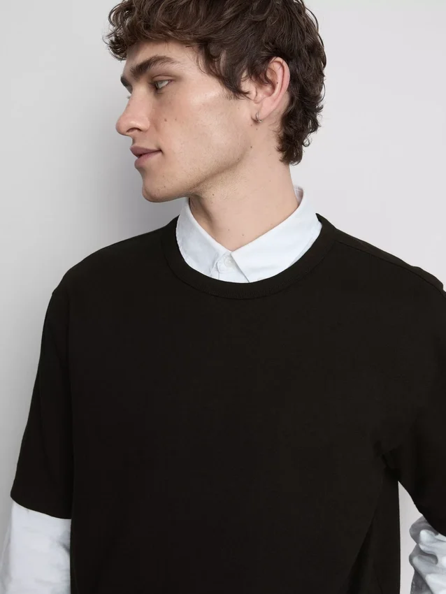 Camisas de manga curta com corte descontraído