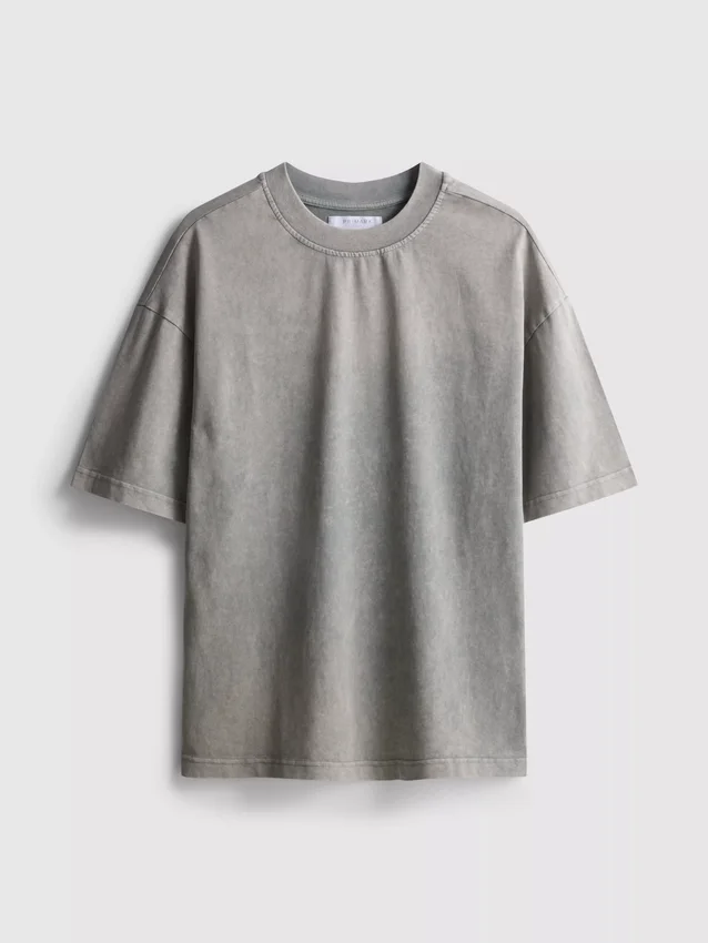 Camisas de manga curta com efeito lavado