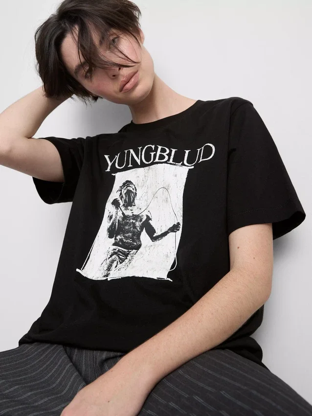 Camisas de manga curta com grafismo Yungblud