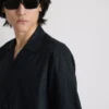 Camisas de manga curta em mistura de linho
