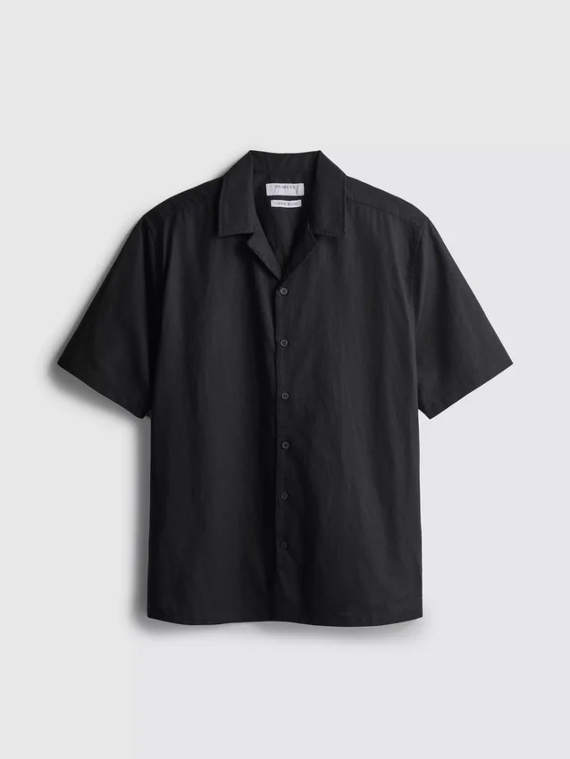 Camisas de manga curta em mistura de linho