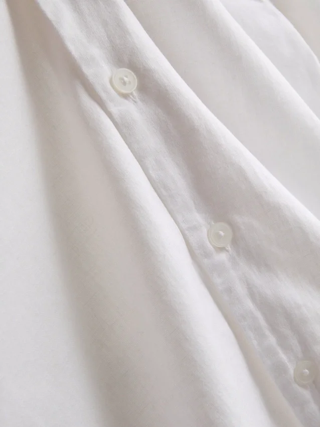Camisas de manga curta em mistura de linho