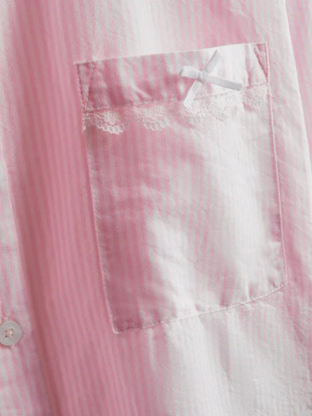 Camisas de pijama em tecido de algodão oxford