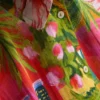 Camisas de praia de algodão estampadas com botões