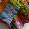 Camisas de praia de algodão estampadas com botões