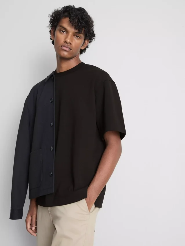 Camisas folgadas de manga curta