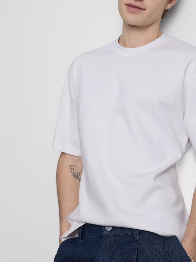 Camisas folgadas de manga curta