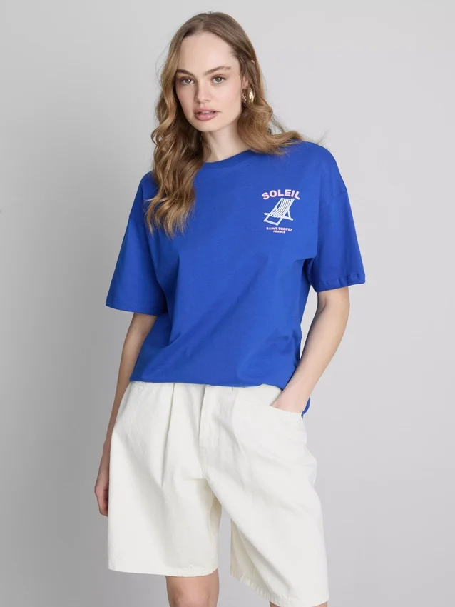 Camisas oversized com estampado «Soleil»