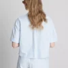 Camisas oxford curtas, de corte quadrado e manga curta