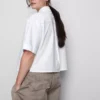 Camisas oxford curtas, de corte quadrado e manga curta
