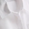 Camisas oxford curtas, de corte quadrado e manga curta