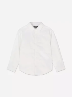 Camisas oxford de manga comprida para meninos mais novos