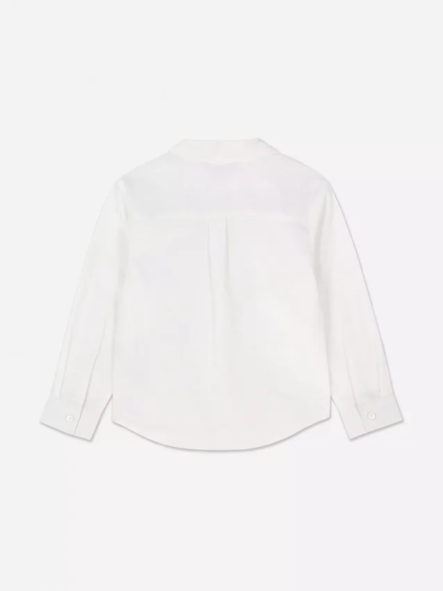 Camisas oxford de manga comprida para meninos mais novos