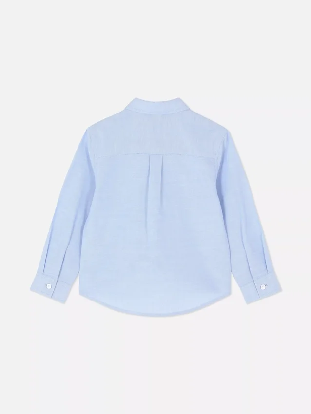 Camisas oxford de manga comprida para meninos mais novos