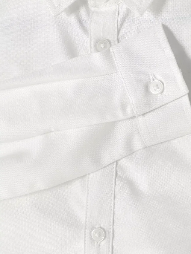 Camisas oxford de manga comprida para meninos mais novos