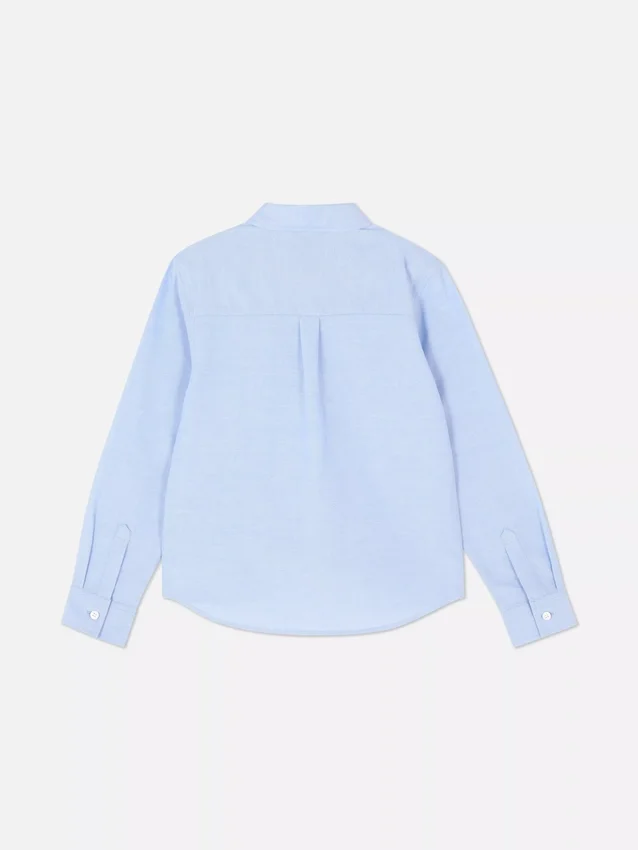 Camisas oxford de manga comprida para meninos mais velhos