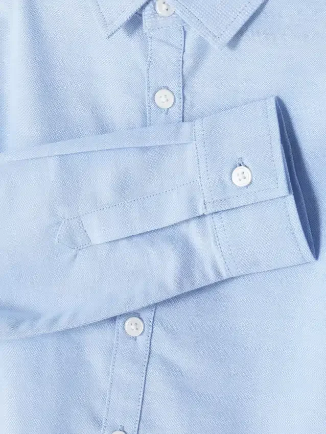 Camisas oxford de manga comprida para meninos mais velhos