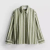 Camisas às riscas em popeline de algodão