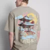 Camiseta com estampado «Washed Japan»