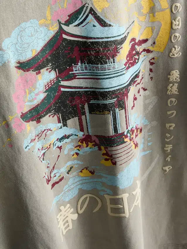 Camiseta com estampado «Washed Japan»
