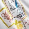 Camiseta gráfica de algodão com corte largo