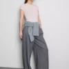 Camisola com botões, em malha canelada rica em algodão