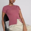 Camisola com botões, em malha canelada rica em algodão