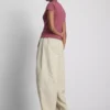 Camisola com botões, em malha canelada rica em algodão