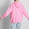 Camisola com capuz com estampado universitário, rica em algodão