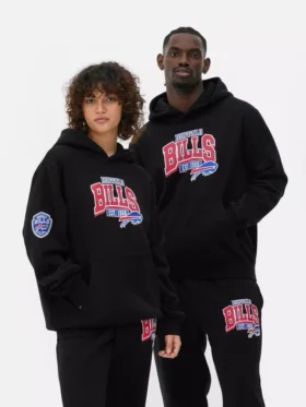 Camisola com capuz com o logótipo dos Buffalo Bills da NFL