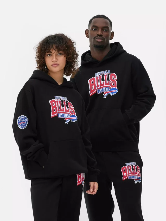 Camisola com capuz com o logótipo dos Buffalo Bills da NFL