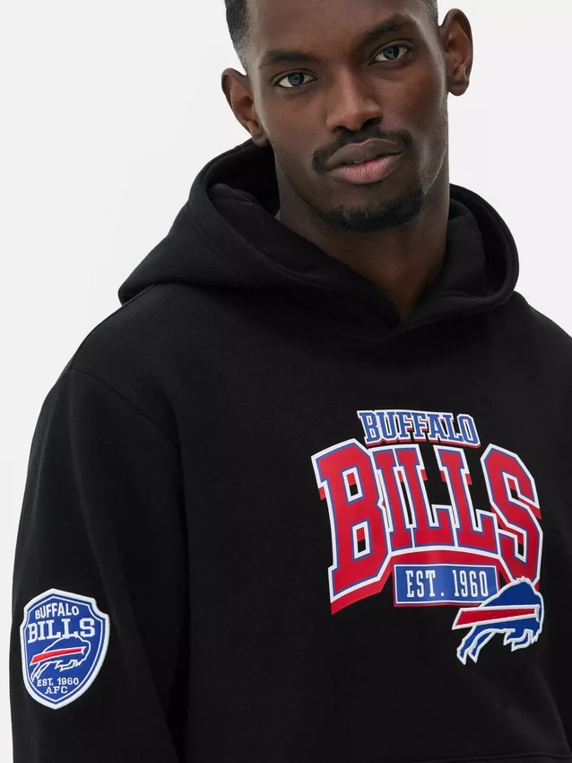 Camisola com capuz com o logótipo dos Buffalo Bills da NFL