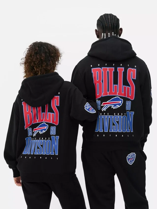 Camisola com capuz com o logótipo dos Buffalo Bills da NFL