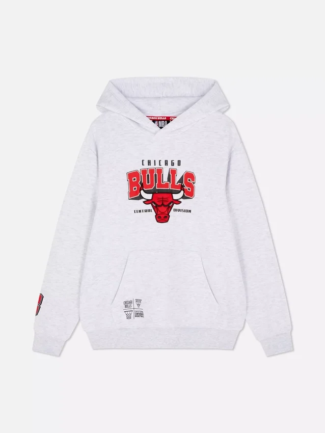 Camisola com capuz com o logótipo dos Chicago Bulls da NBA