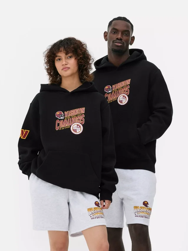 Camisola com capuz com o logótipo dos Washington Commanders da NFL