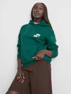 Camisola com capuz desportiva de corte descontraído